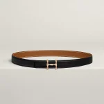 H Torsade belt buckle & Reversible leather strap 24 mm - Image 2